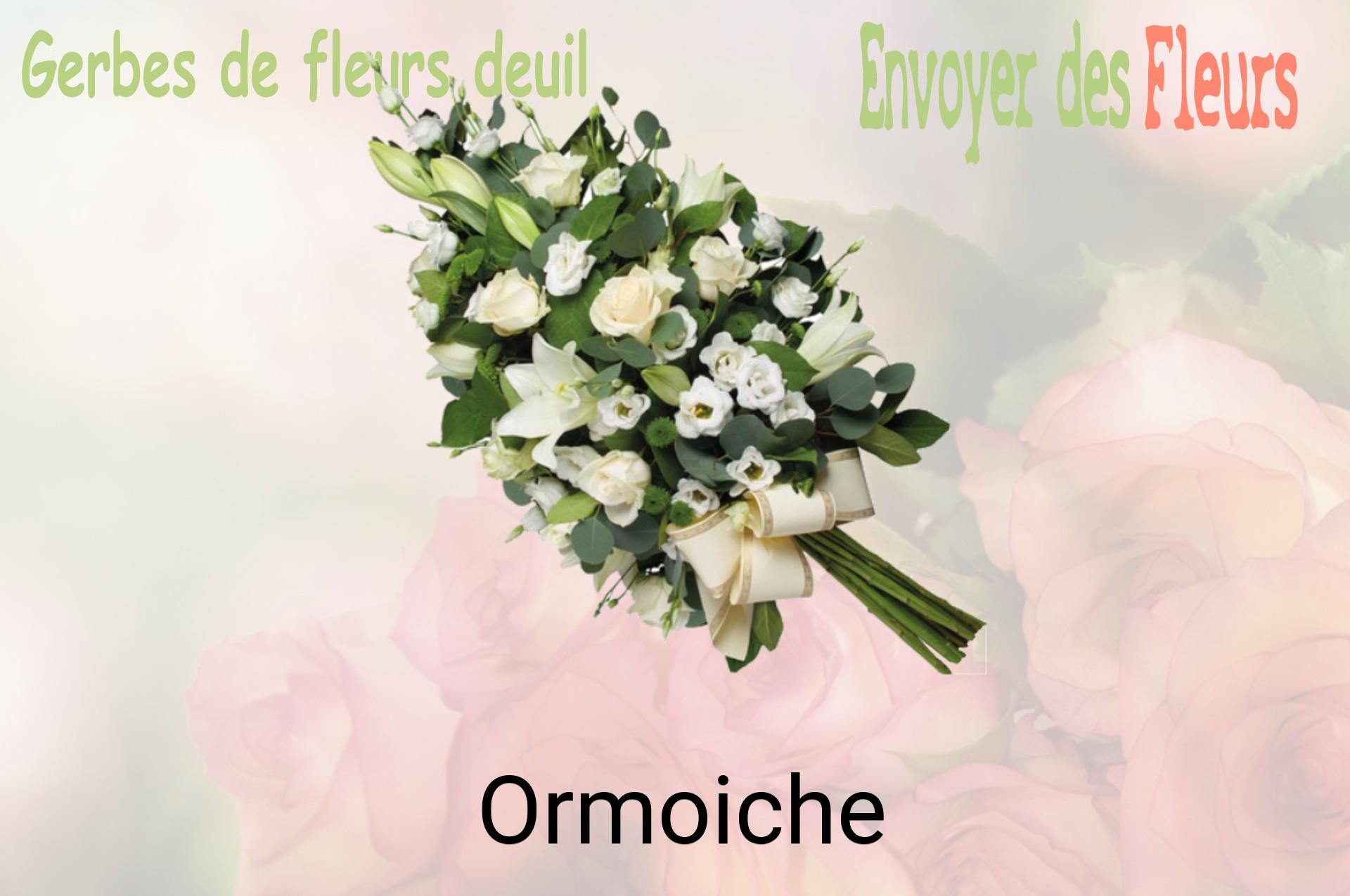 Gerbe de fleurs de deuil livrée à Ormoiche